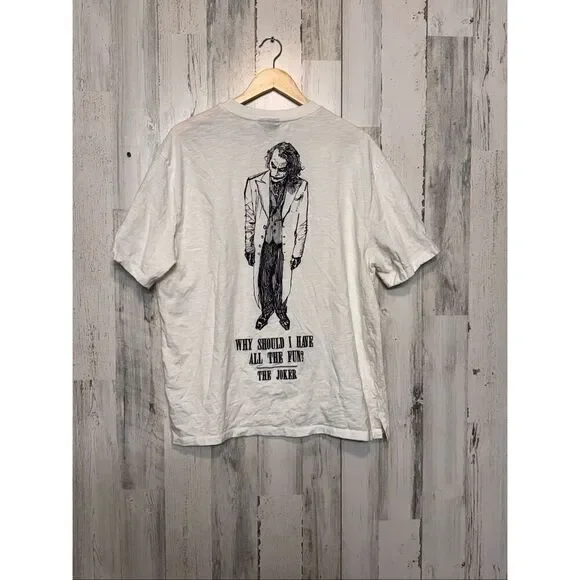 Joker Graphic Tee The Dark Knight Trilogy XL White - Picture 4 of 8